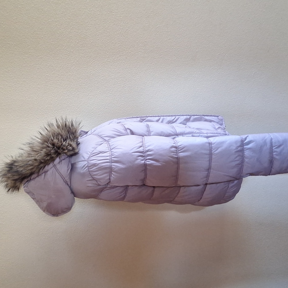 Y2K American Eagle Outfitters Lavendar Faux Fur Removable Hood Size XL/TG - Picture 3 of 12
